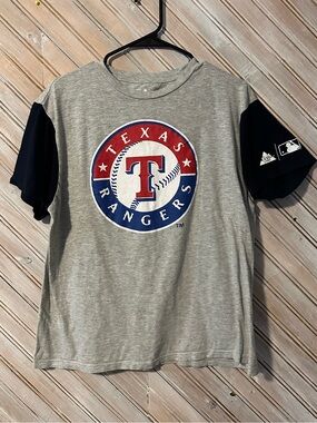Genuine Merchandise Texas Rangers Gray & Navy Short Sleeve Tee